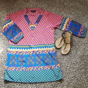 Anthropologie Feathers by Tolani Tunic/cover up